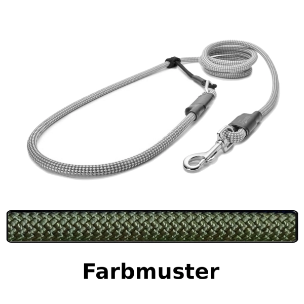 EASYLONG Hundeleine - M - 3m - olive